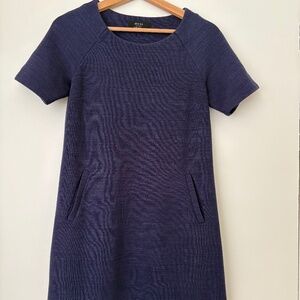 Brass Navy Blue A-Line Dress